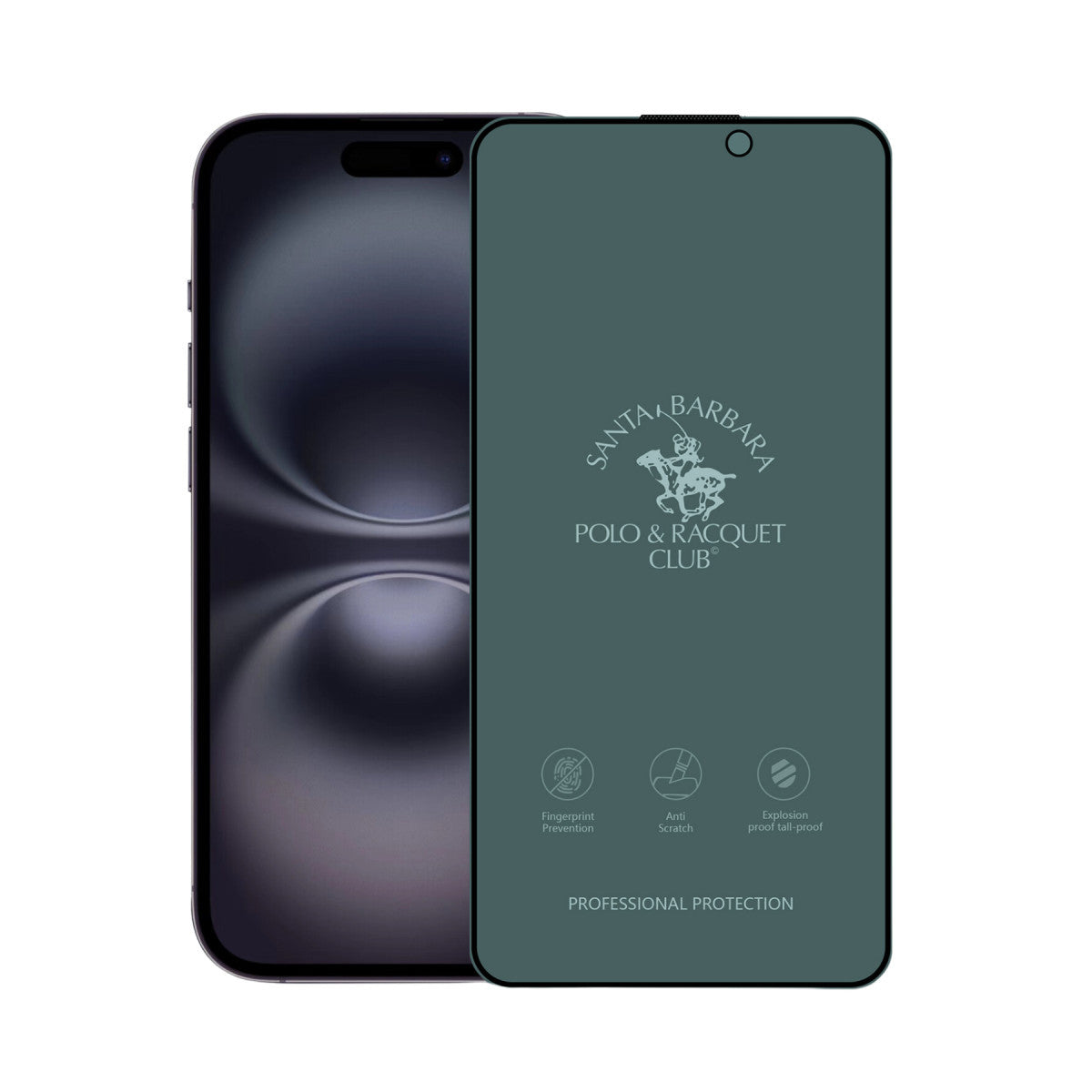 Santa Barbara Polo Racquet Club Apple iPhone 16 3D Premium Hayalet Cam Ekran Koruyucu